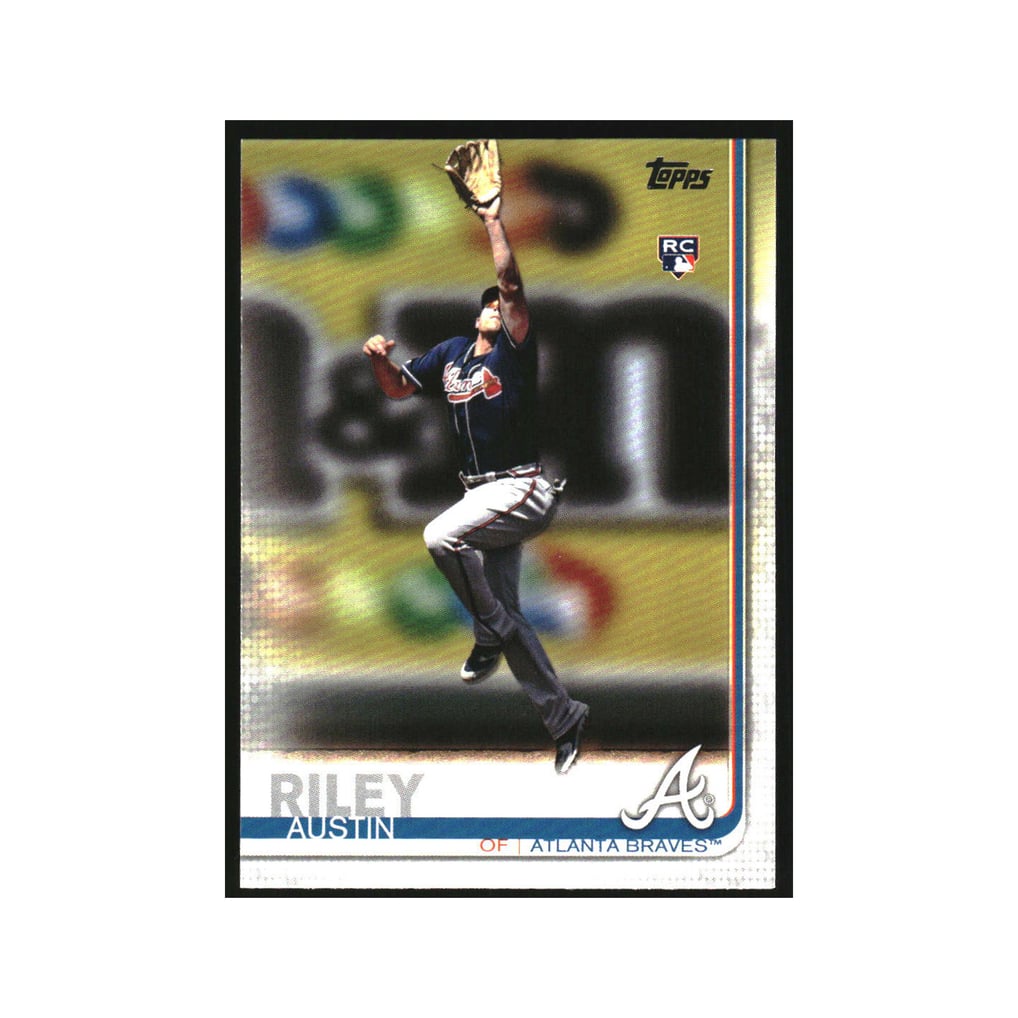 Sign Cards Austin Riley 2019 Topps Update Photo Variations #US100A Austin Riley Jumping RC SP