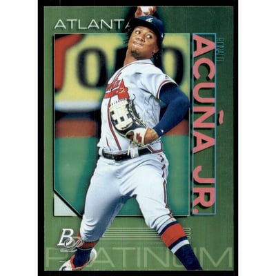 2020 Bowman Platinum Chartreuse #62 Ronald Acuna Jr.