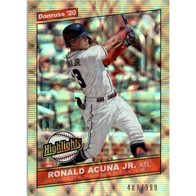 2020 Donruss Highlights #9 Ronald Acuna Jr.