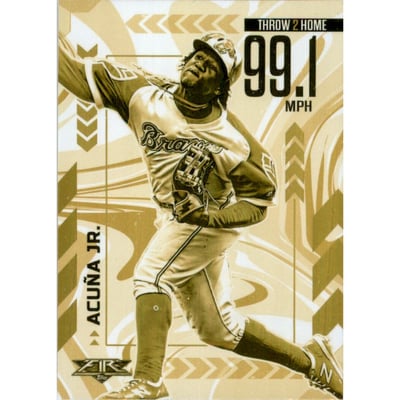 2020 Topps Fire Arms Ablaze Gold Minted #AA4 Ronald Acuna Jr.