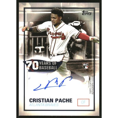 2021 Topps 70 Years of Baseball Autographs #70YACPA Cristian Pache S2