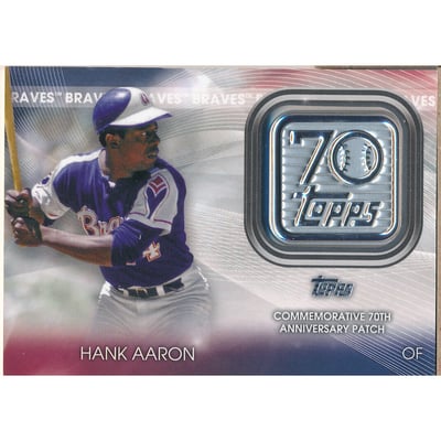 2021 Topps 70th Anniversary Commemorative Logo Patches #70LPHA Hank Aaron