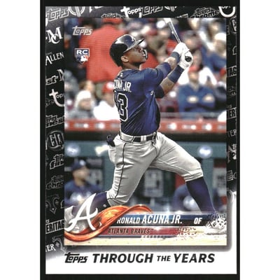 2021 Topps Through the Years Black #TTY24 Ronald Acuna Jr.