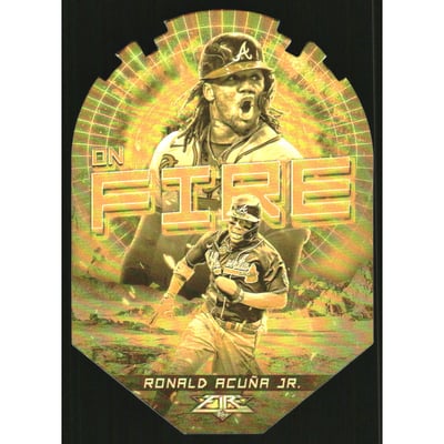 2022 Topps Fire En Fuego Gold Minted #EF4 Ronald Acuna Jr.