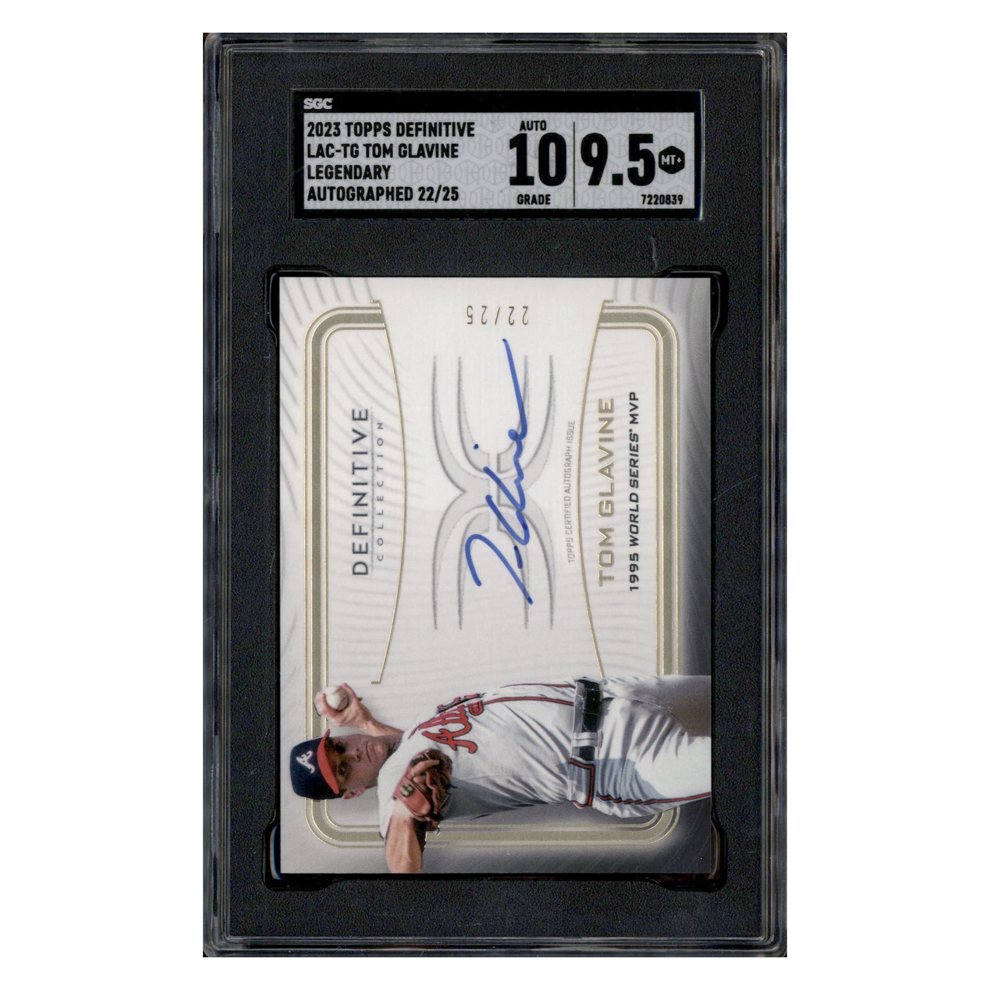 2023 Topps Definitive Legendary Autograph Tom Glavine Auto /25 SGC 9.5