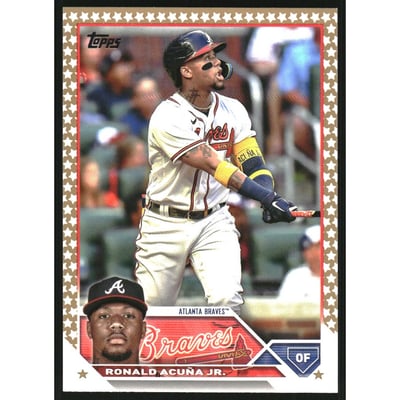 2023 Topps Factory Set Gold Stars #150 Ronald Acuna Jr.