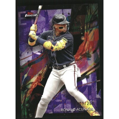 2024 Finest Purple Refractors #14 Ronald Acuna Jr.