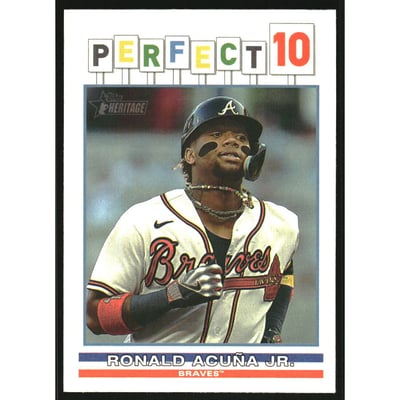 2025 Topps Heritage Perfect 10 #P104 Ronald Acuna Jr.