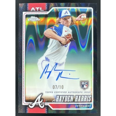 2026 Topps Chrome Rookie Black Raywave #RA-HH Hayden Harris RC Auto /10