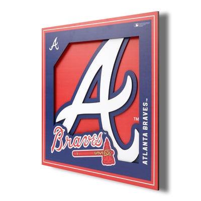 Atlanta Braves 12" x 12" 3D Logo Wall Art