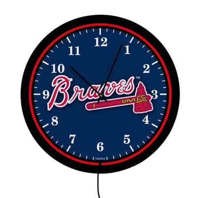 Atlanta Braves 18" Lighted Round LED Wall Clock