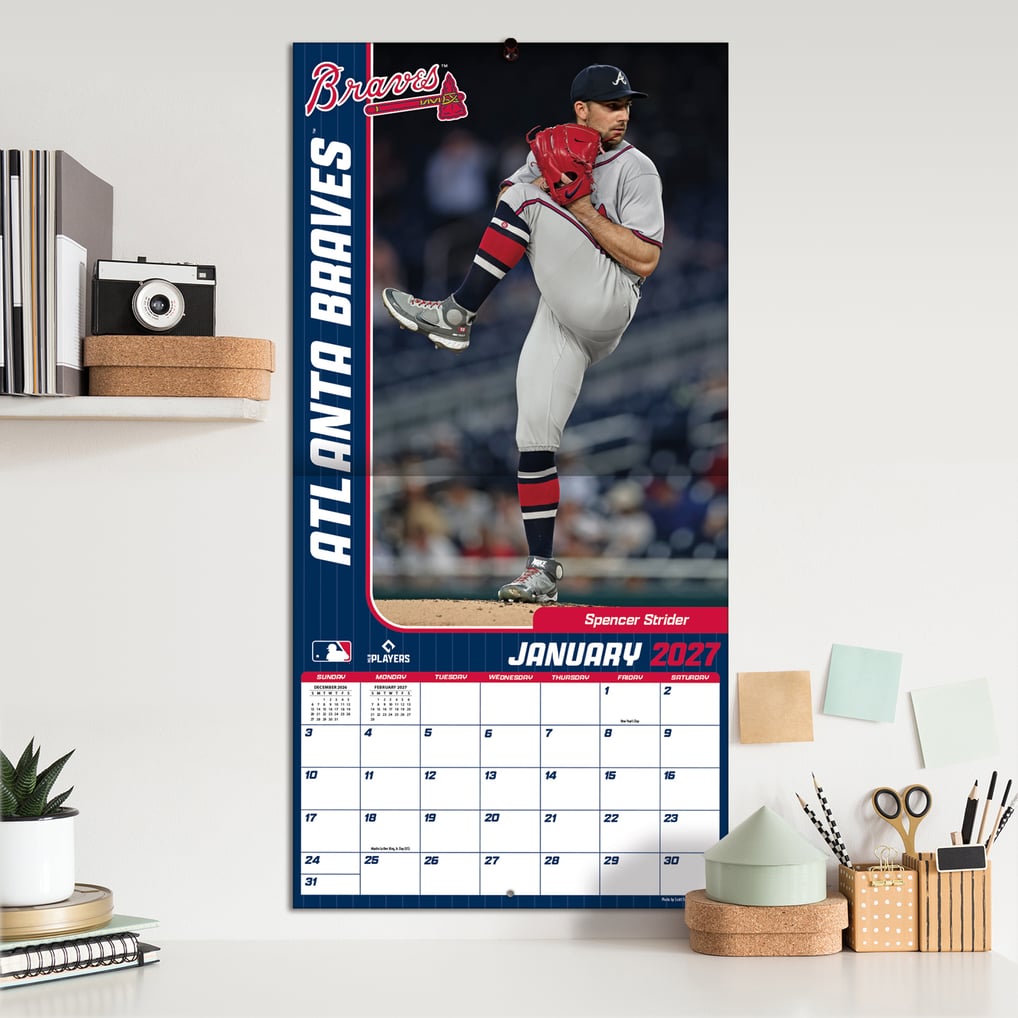 Atlanta Braves 2027 12” x 12” Team Wall Calendar