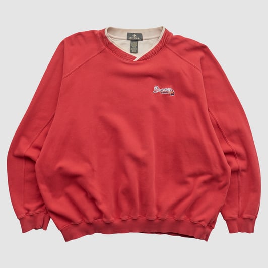 Atlanta Braves Antigua 2000s Sweatshirt - Red - XL by Fanatics Real Vintage