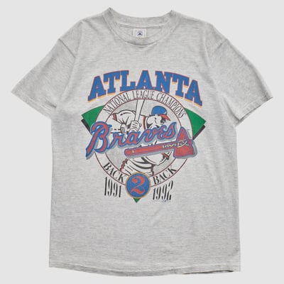 Atlanta Braves Delta 1992 T-shirt - Heather Gray - S by Fanatics Real Vintage