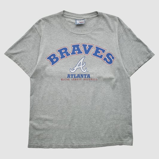 Atlanta Braves Lee Apparel 1996 T-shirt - Heather Gray - M by Fanatics Real Vintage