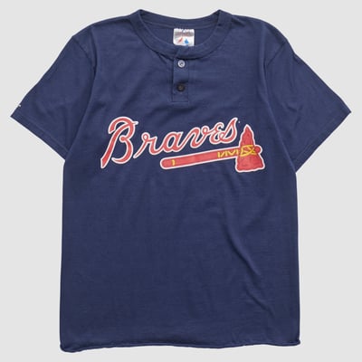 Atlanta Braves Majestic 2000s T-shirt - Navy - XS by Fanatics Real Vintage