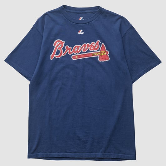 Atlanta Braves Majestic 2009 T-shirt - Navy - S by Fanatics Real Vintage