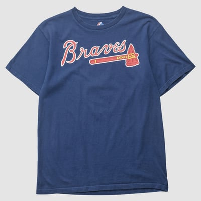 Atlanta Braves Majestic 2010s T-shirt - Navy - M by Fanatics Real Vintage