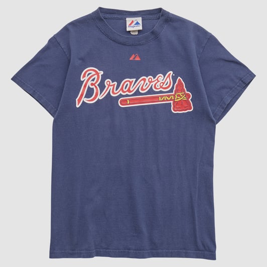 Atlanta Braves Majestic 2010s T-shirt - Navy - S by Fanatics Real Vintage