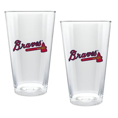Atlanta Braves Two-Piece 16oz. Double Play Pint Glass Set