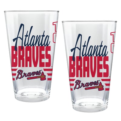 Atlanta Braves Two-Piece 16oz. Heritage Pint Glass Set