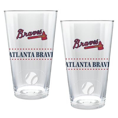 Atlanta Braves Two-Piece 16oz. Stadium Pint Glass Set
