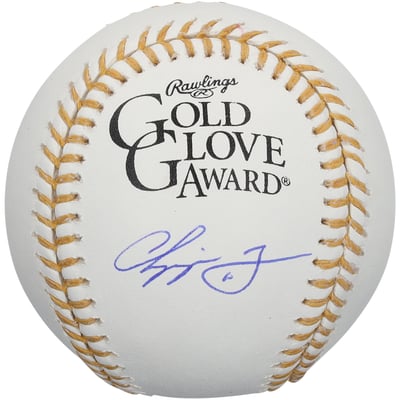 Chipper Jones Atlanta Braves Autographed Fanatics Authentic Gold Glove Logo Baseball 