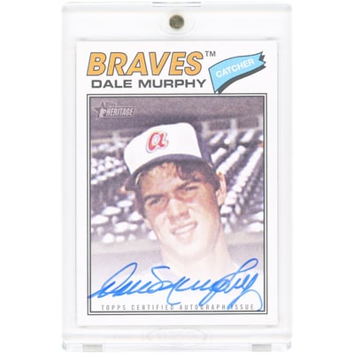 Dale Murphy Atlanta Braves Autographed 2025 Topps Heritage 1977 Topps Design Real One #77RO-DM Card