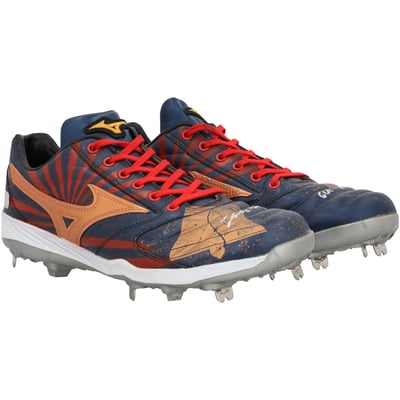 Drake Baldwin Atlanta Braves Autographed Fanatics Authentic Game-Used Navy Mizuno Cleats from the 2026 MLB All-Star Game with "Game Used" Inscription
