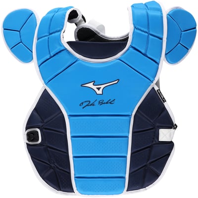 Drake Baldwin Atlanta Braves Autographed Fanatics Authentic Player-Issued Blue Mizuno Chest Protector from the 2026 MLB Season
