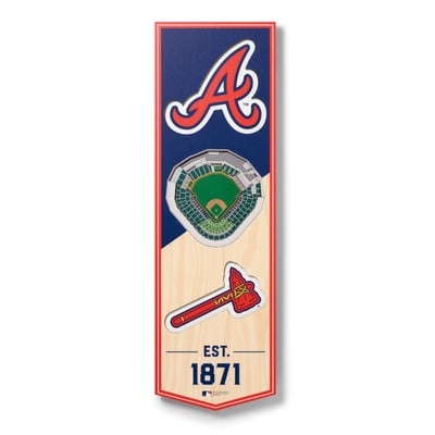 Atlanta Braves Fanpoint 6'' x 19'' 3D StadiumView Banner