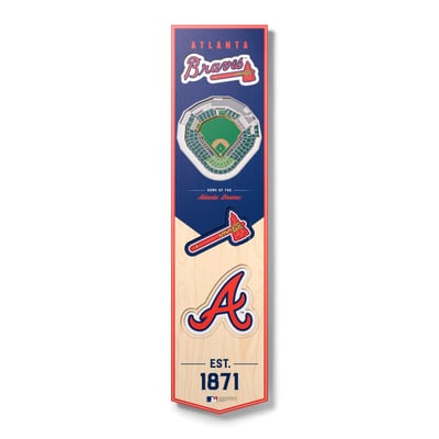 Atlanta Braves Fanpoint 8'' x 32'' 3D StadiumView Banner