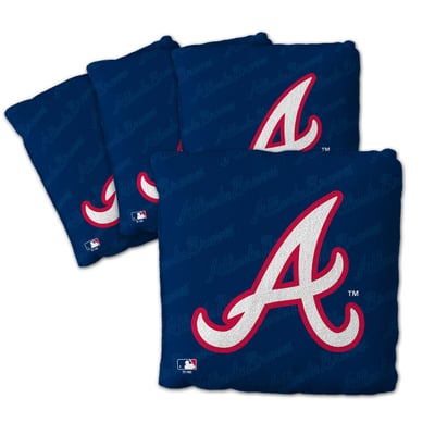 Atlanta Braves Fanpoint Four-Piece Cornhole Bag Set