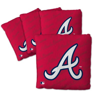 Atlanta Braves Fanpoint Four-Piece Cornhole Bag Set