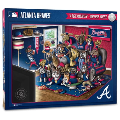Atlanta Braves Fanpoint Purebred Fans 18'' x 24'' A Real Nailbiter 500-Piece Puzzle