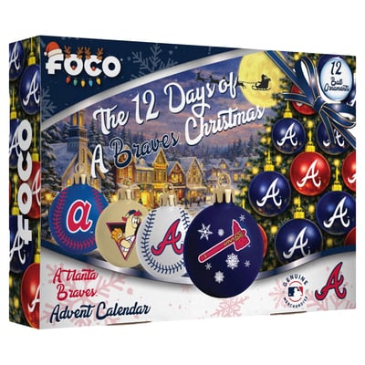  Atlanta Braves FOCO 2026 Ball Ornament Advent Calendar