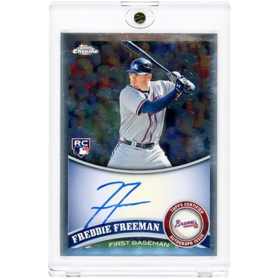Freddie Freeman Atlanta Braves Autographed 2011 Topps Chrome #173 Rookie Card