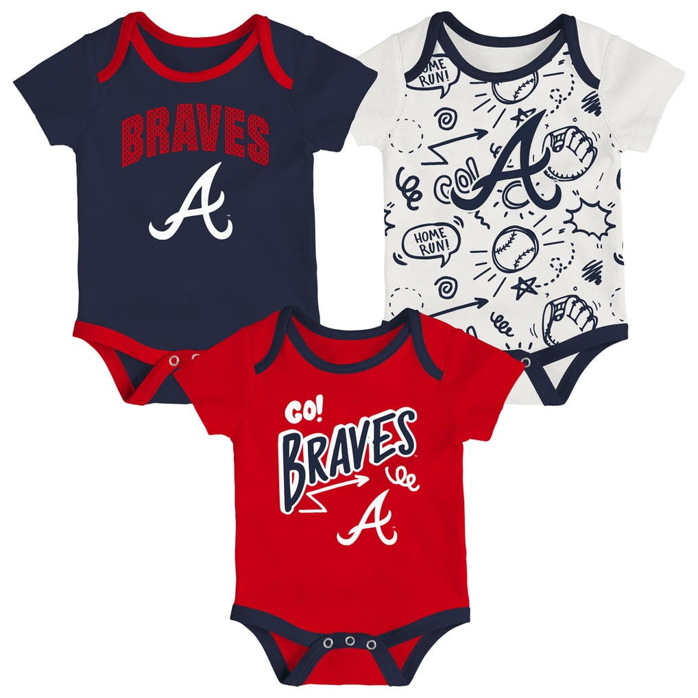 Atlanta Braves Outerstuff Infant All Day Play Three-Piece Bodysuit Set