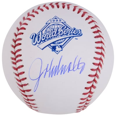 John Smoltz Atlanta Braves Fanatics Authentic Autographed 1995 World Series Logo Baseball