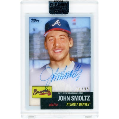 John Smoltz Atlanta Braves Autographed 2020 Topps Clearly Authentic #RA-JS #74/99 Card