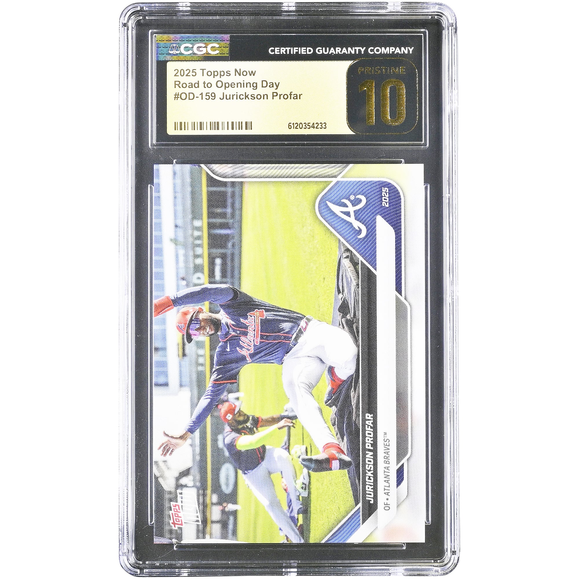 Jurickson Profar Atlanta Braves 2025 Topps Now Road to Opening Day #OD-159 CGC Authenticated PRISTINE 10 Card