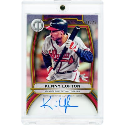 Kenny Lofton Atlanta Braves Autographed 2025 Topps Tribute Gold #TA-KL #34/75 Card
