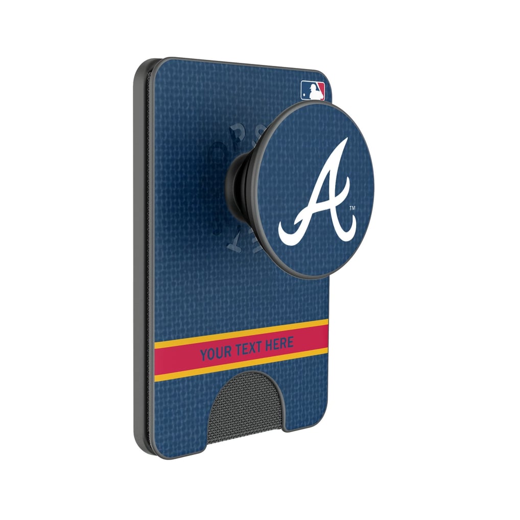 Atlanta Braves Keyscaper Personalized Solid PopSockets Magnetic Wallet