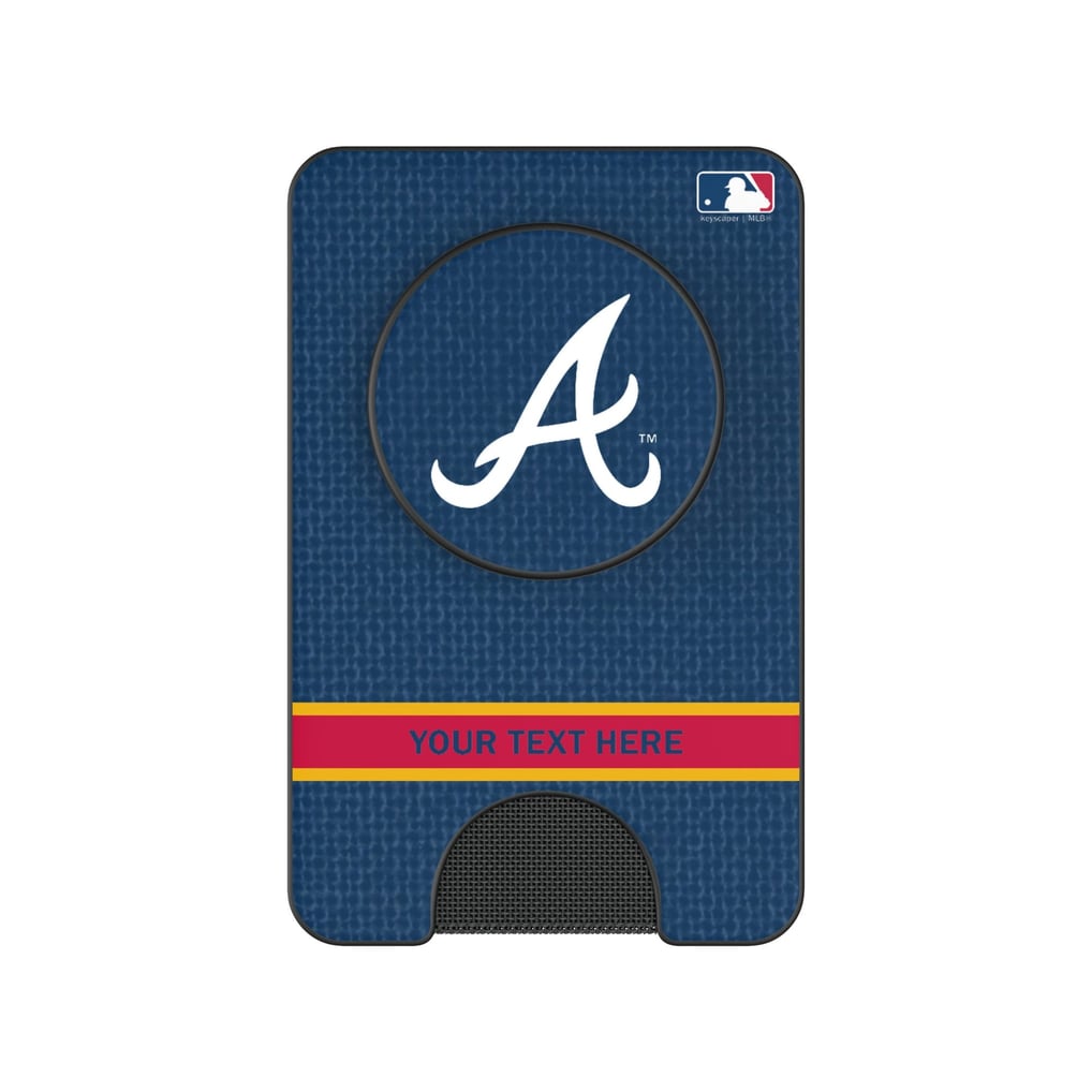 Atlanta Braves Keyscaper Personalized Solid PopSockets Magnetic Wallet