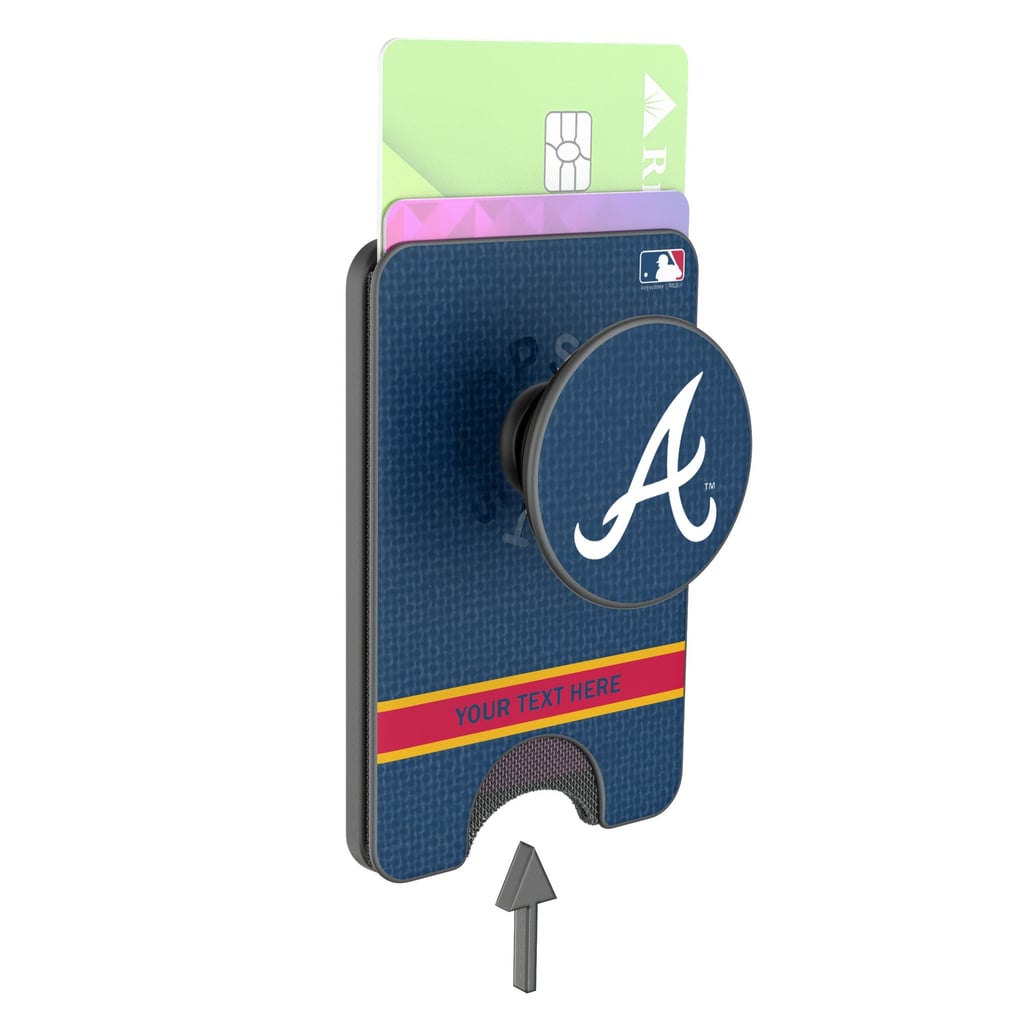 Atlanta Braves Keyscaper Personalized Solid PopSockets Magnetic Wallet