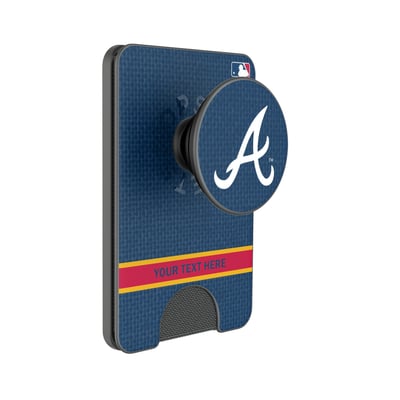 Atlanta Braves Keyscaper Personalized Solid PopSockets Magnetic Wallet