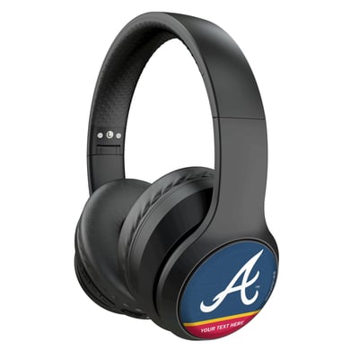 Atlanta Braves Keyscaper Personalized Solid Wireless Bluetooth Headphones With Case