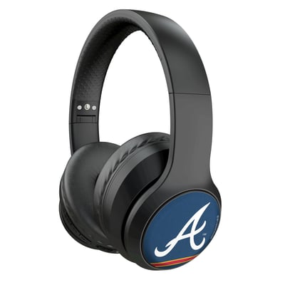 Atlanta Braves Keyscaper Stripe Wireless Bluetooth Headphones With Case