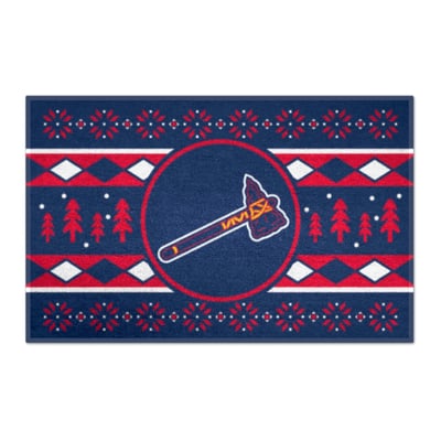 Atlanta Braves Logo Brands 19" x 30" Holiday Sweater Starter Mat