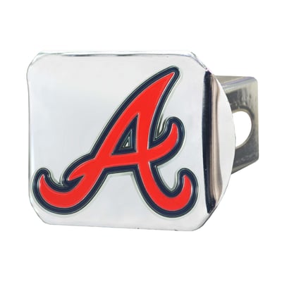 Atlanta Braves Logo Brands Chrome Hitch Cover